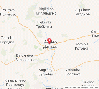 Map of Dankov, Lipetsk Oblast