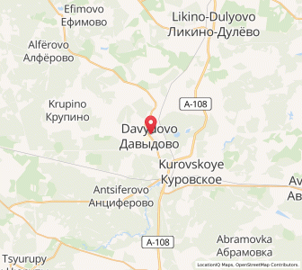 Map of Davydovo, Moscow Oblast