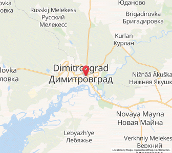 Map of Dimitrovgrad, Ulyanovsk