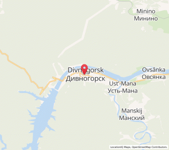 Map of Divnogorsk, Krasnoyarsk Krai