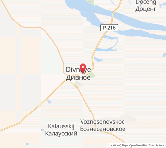 Map of Divnoye, Stavropol Kray