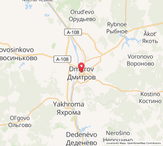 Map of Dmitrov, Moscow Oblast