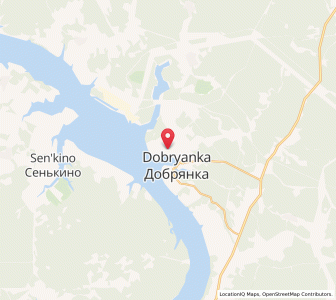 Map of Dobryanka, Perm Krai