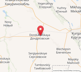 Map of Dondukovskaya, Adygeya Republic