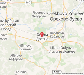 Map of Drezna, Moscow Oblast