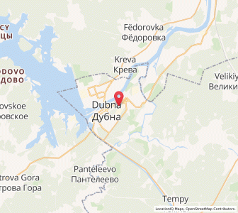 Map of Dubna, Moscow Oblast
