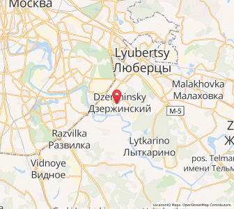 Map of Dzerzhinskiy, Moscow Oblast