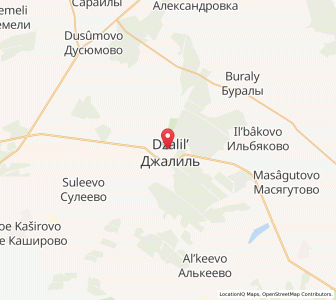 Map of Dzhalil’, Tatarstan Republic