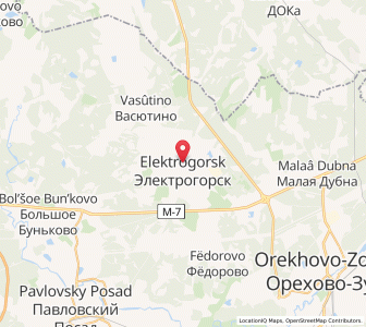 Map of Elektrogorsk, Moscow Oblast