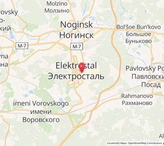 Map of Elektrostal’, Moscow Oblast