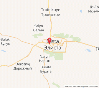 Map of Elista, Kalmykiya Republic