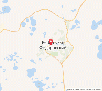 Map of Fedorovskiy, Khanty-Mansia