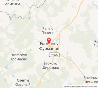 Map of Furmanov, Ivanovo Oblast