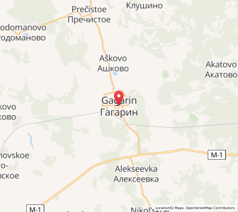 Map of Gagarin, Smolensk Oblast