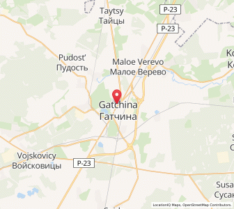 Map of Gatchina, Leningradskaya Oblast'