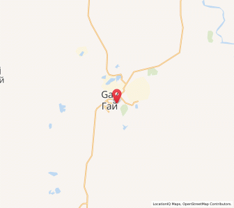 Map of Gay, Orenburg Oblast