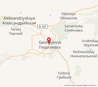 Map of Georgiyevsk, Stavropol Kray