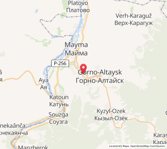 Map of Gorno-Altaysk, Altai
