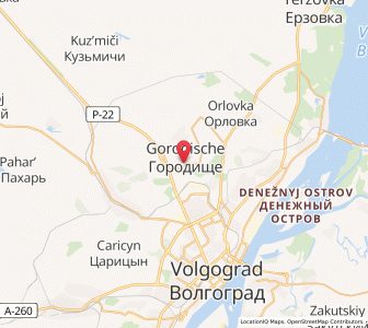 Map of Gorodishche, Volgograd Oblast