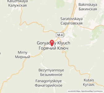 Map of Goryachiy Klyuch, Krasnodar Krai