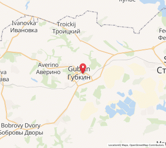 Map of Gubkin, Belgorod Oblast