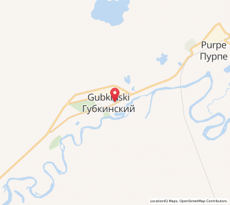 Map of Gubkinskiy, Yamalo-Nenets