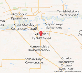 Map of Gul’kevichi, Krasnodar Krai