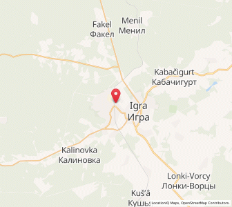 Map of Igra, Udmurtiya Republic