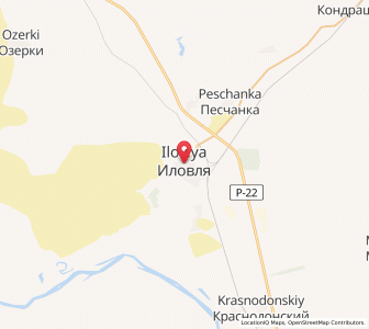 Map of Ilovlya, Volgograd Oblast