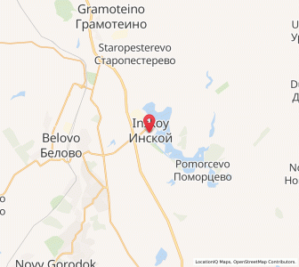 Map of Inskoy, Kuzbass