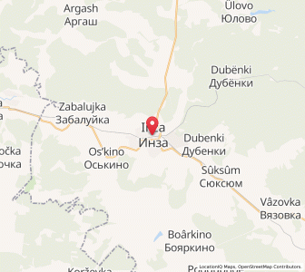 Map of Inza, Ulyanovsk