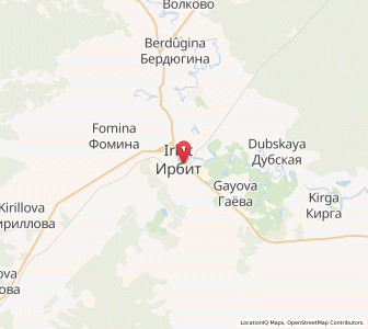 Map of Irbit, Sverdlovsk Oblast