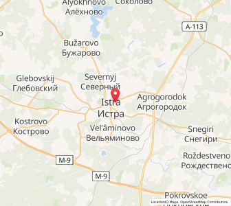 Map of Istra, Moscow Oblast