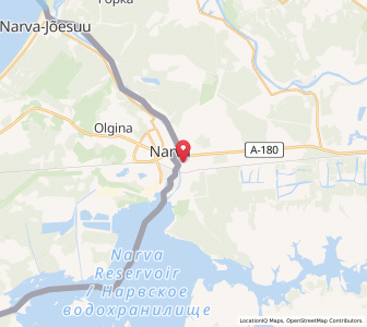 Map of Ivangorod, Leningradskaya Oblast'