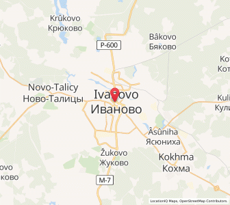 Map of Ivanovo, Ivanovo Oblast