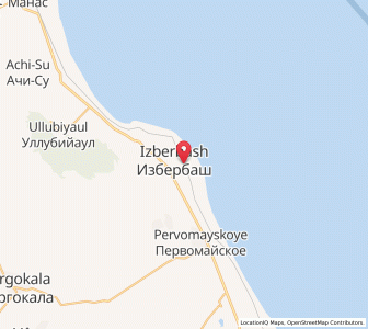 Map of Izberbash, Dagestan