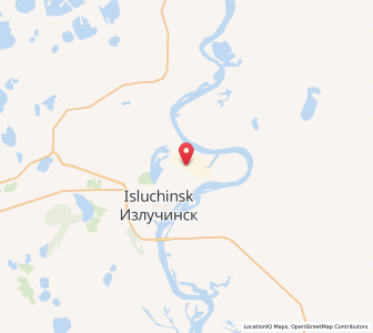 Map of Izluchinsk, Khanty-Mansia