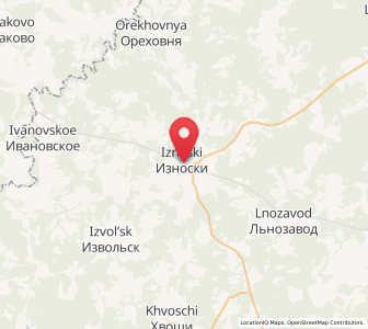 Map of Iznoski, Kaluga Oblast