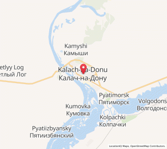 Map of Kalach-na-Donu, Volgograd Oblast