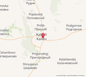 Map of Kalach, Voronezh Oblast