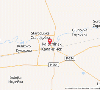 Map of Kalachinsk, Omsk Oblast