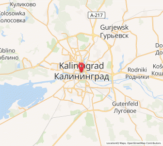 Map of Kaliningrad, Kaliningrad Oblast