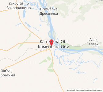 Map of Kamen’-na-Obi, Altai Krai