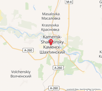 Map of Kamensk-Shakhtinsky, Rostov