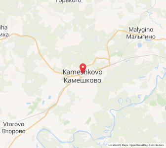 Map of Kameshkovo, Vladimir Oblast