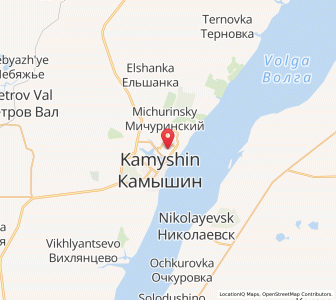 Map of Kamyshin, Volgograd Oblast