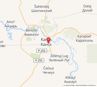 Map of Kansk, Krasnoyarsk Krai