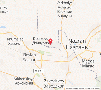 Map of Kantyshevo, Ingushetiya Republic