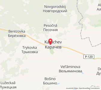 Map of Karachev, Bryansk Oblast