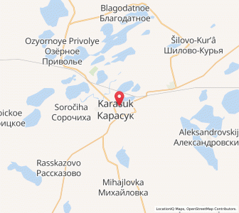 Map of Karasuk, Novosibirsk Oblast